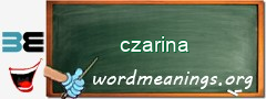 WordMeaning blackboard for czarina